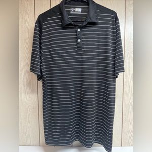 Callaway Golf Men’s Performance Polo Shirt Black/White Striped Size Large